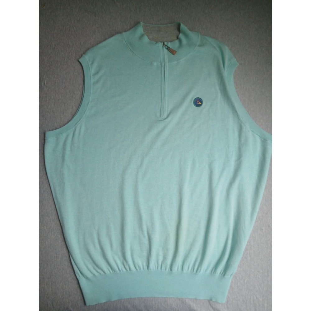 Peter Millar Sweater XL Vest Crown Soft 1/4 Zip Knit Preppy Layers Golf Tennis